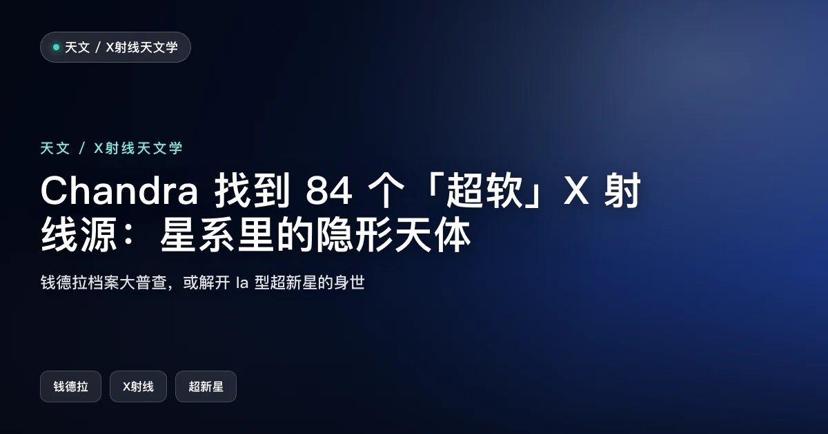 天文学与行星科学：从超软X射线源到行星大气波