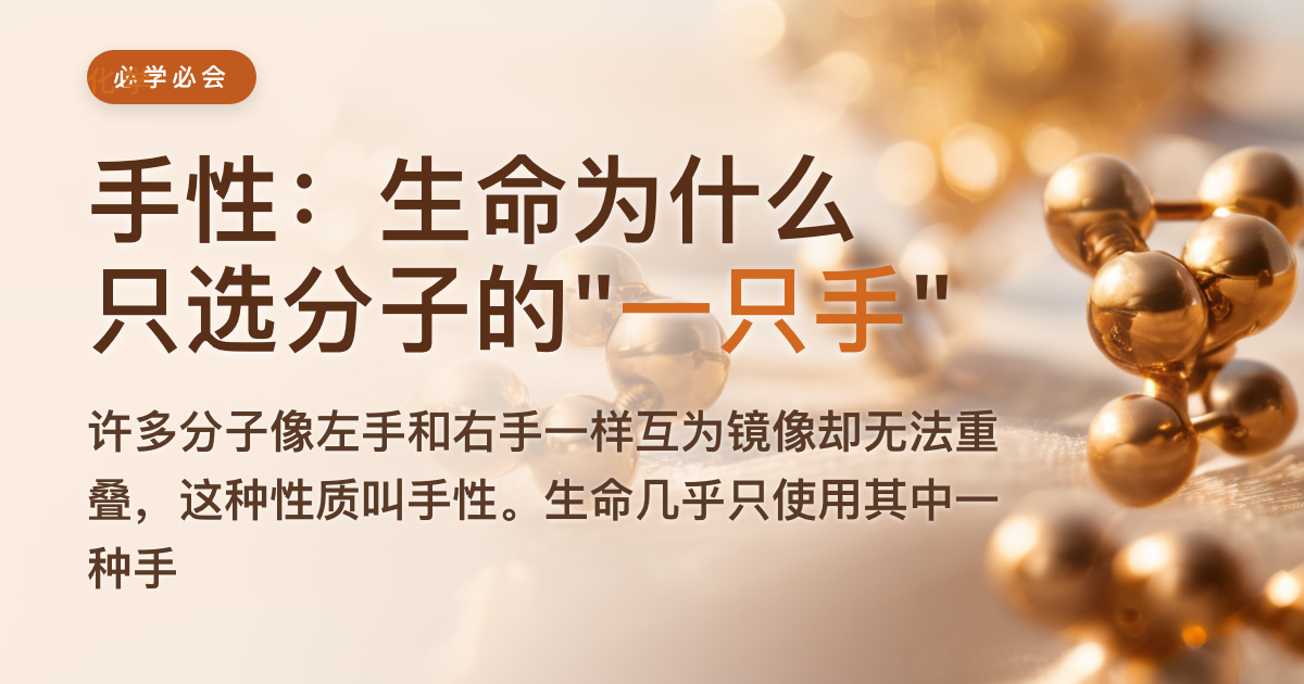 手性：生命为什么只选分子的