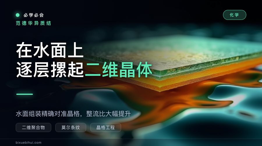 在水面上把有机二维晶体一层层摞起来