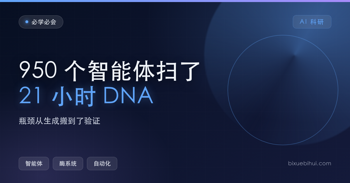 950 个智能体扫了 21 小时 DNA:AI 发现科学走到了哪一步