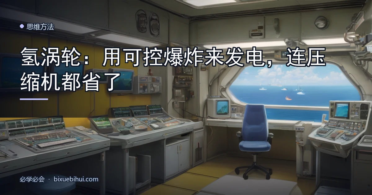 氢涡轮:用可控爆炸来发电,连压缩机都省了
