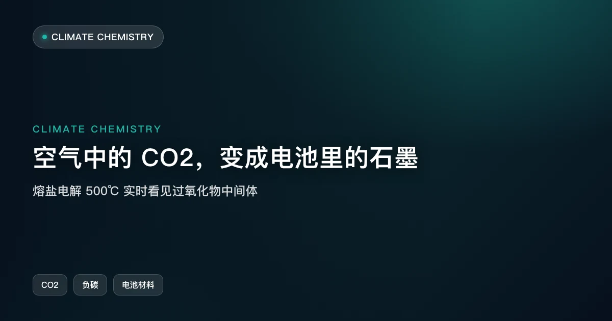 空气中的 CO2,变成电池里的石墨