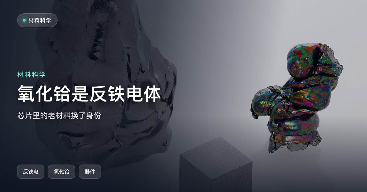 芯片里用了几十年的氧化铪,被发现是一种反铁电体