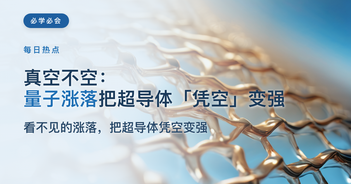 真空不空：量子涨落把超导体「凭空」变强